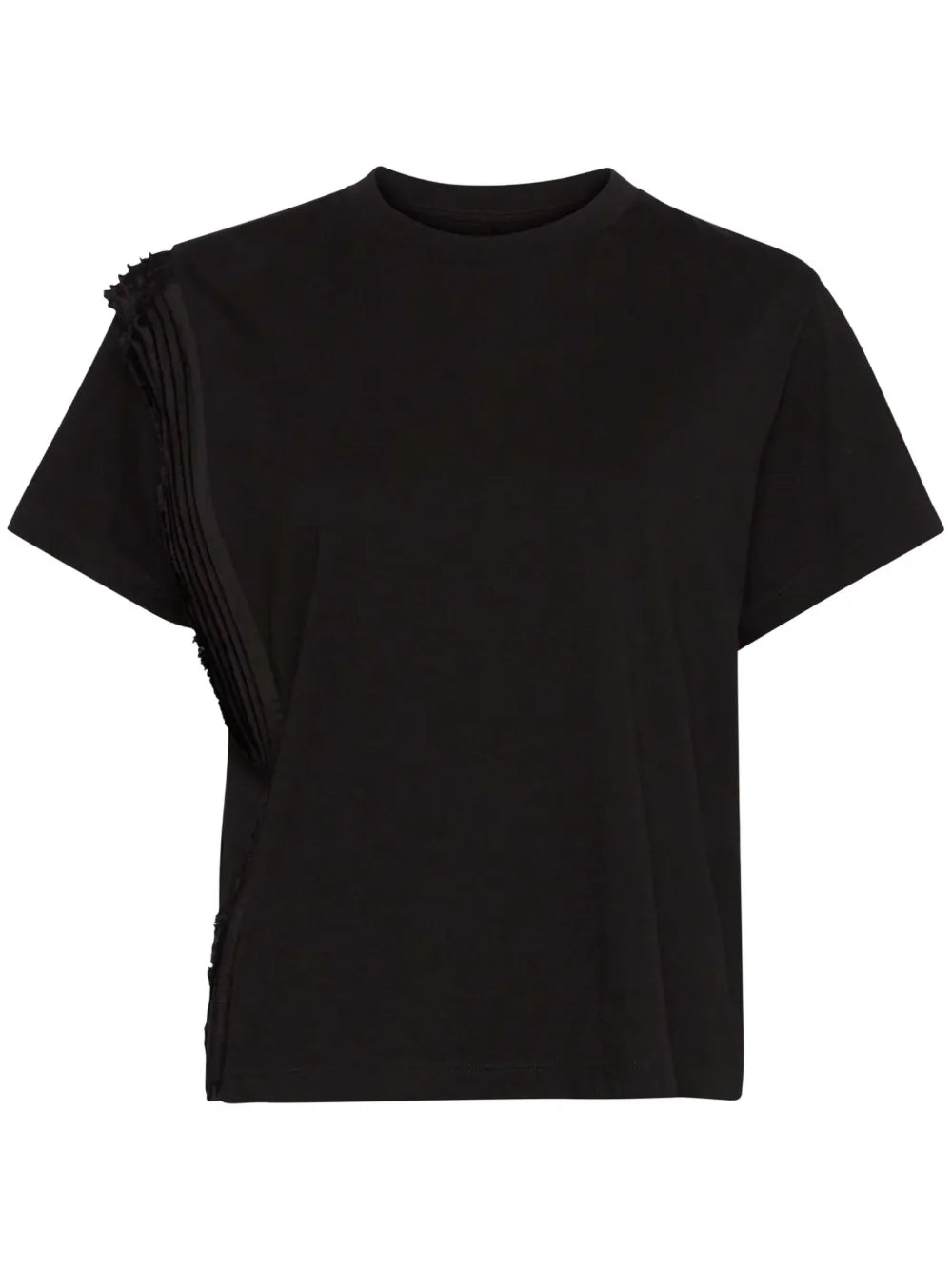Pleated Cotton T-Shirt