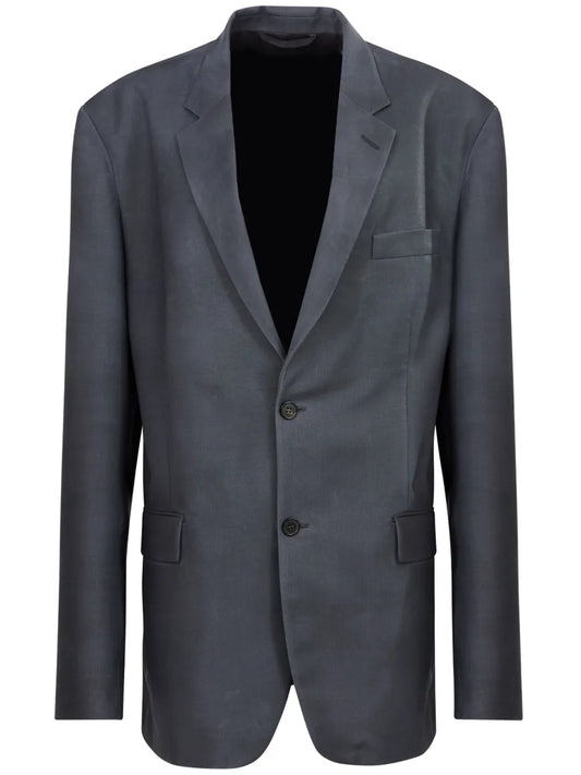 Four-Stitch Single-Breasted Blazer