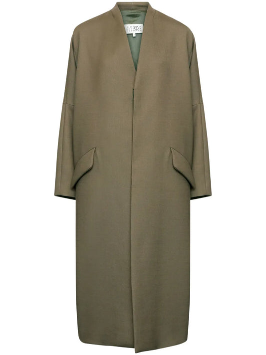 Collarless Single-Breasted Jacket