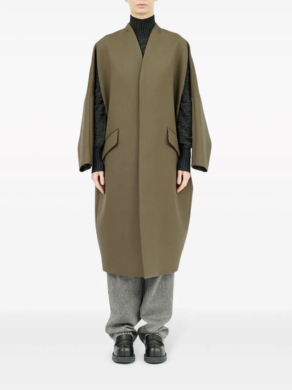 Collarless Single-Breasted Jacket