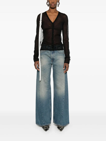 Low-Rise Wide-Leg Jeans