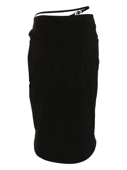 Medusa-Plaque Jersey Beach Skirt