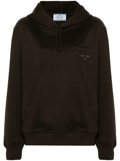 Triangle-Logo Cotton Hoodie