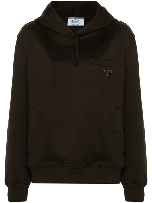 Triangle-Logo Cotton Hoodie