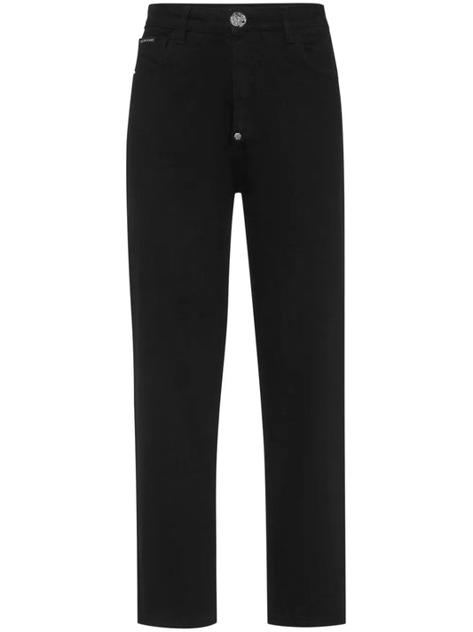 Logo-Patch Straight-Leg Jeans