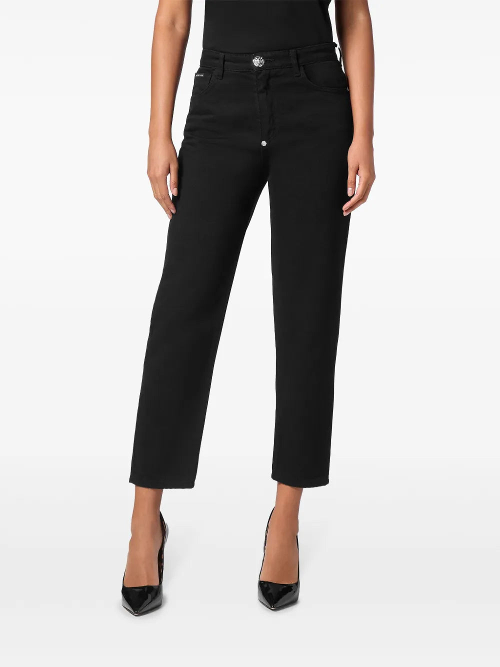 Logo-Patch Straight-Leg Jeans