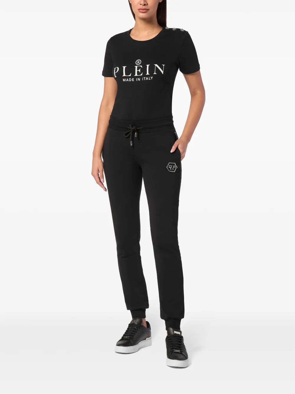 Crystal-Embellished Track Pants