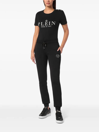 Crystal-Embellished Track Pants
