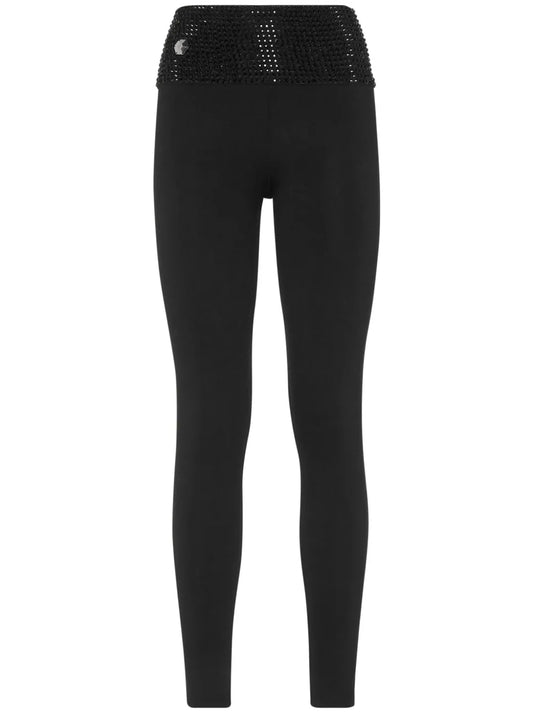 Crystal-Embellished Leggings