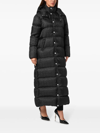 Monogram-Pattern Padded Coat