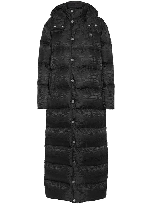 Monogram-Pattern Padded Coat