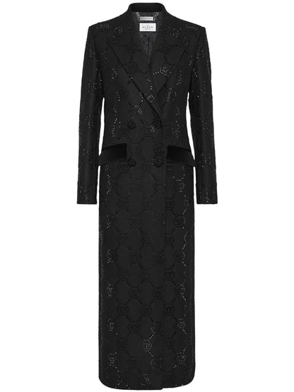 Monogram Crystal Double-Breasted Coat