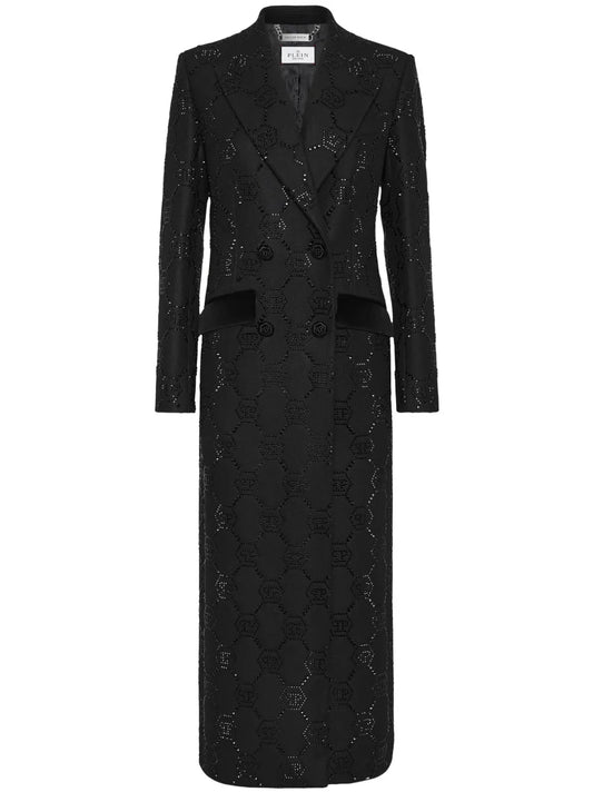 Monogram Crystal Double-Breasted Coat