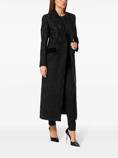 Monogram Crystal Double-Breasted Coat