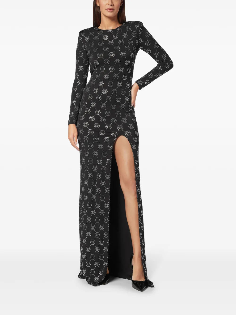 Monogram-Embellished Long Dress