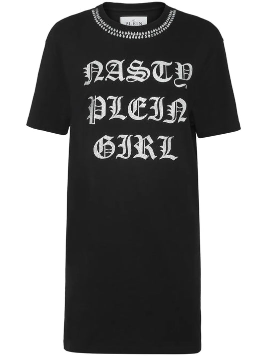 Crystal-Embellished T-Shirt Dress
