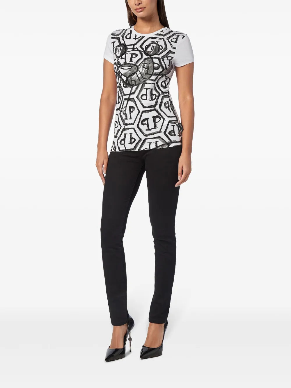 Teddy Bear-Embellished T-Shirt