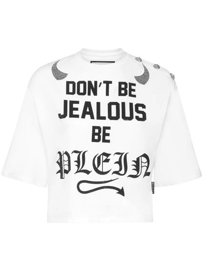 Cropped Round-Neck T-Shirt