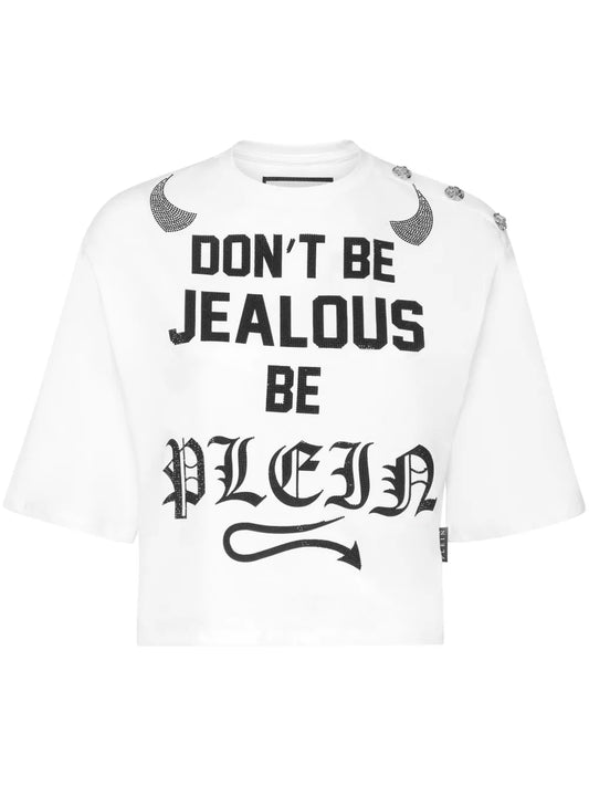 Cropped Round-Neck T-Shirt