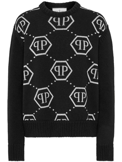 Intarsia-Knit Logo Jumper