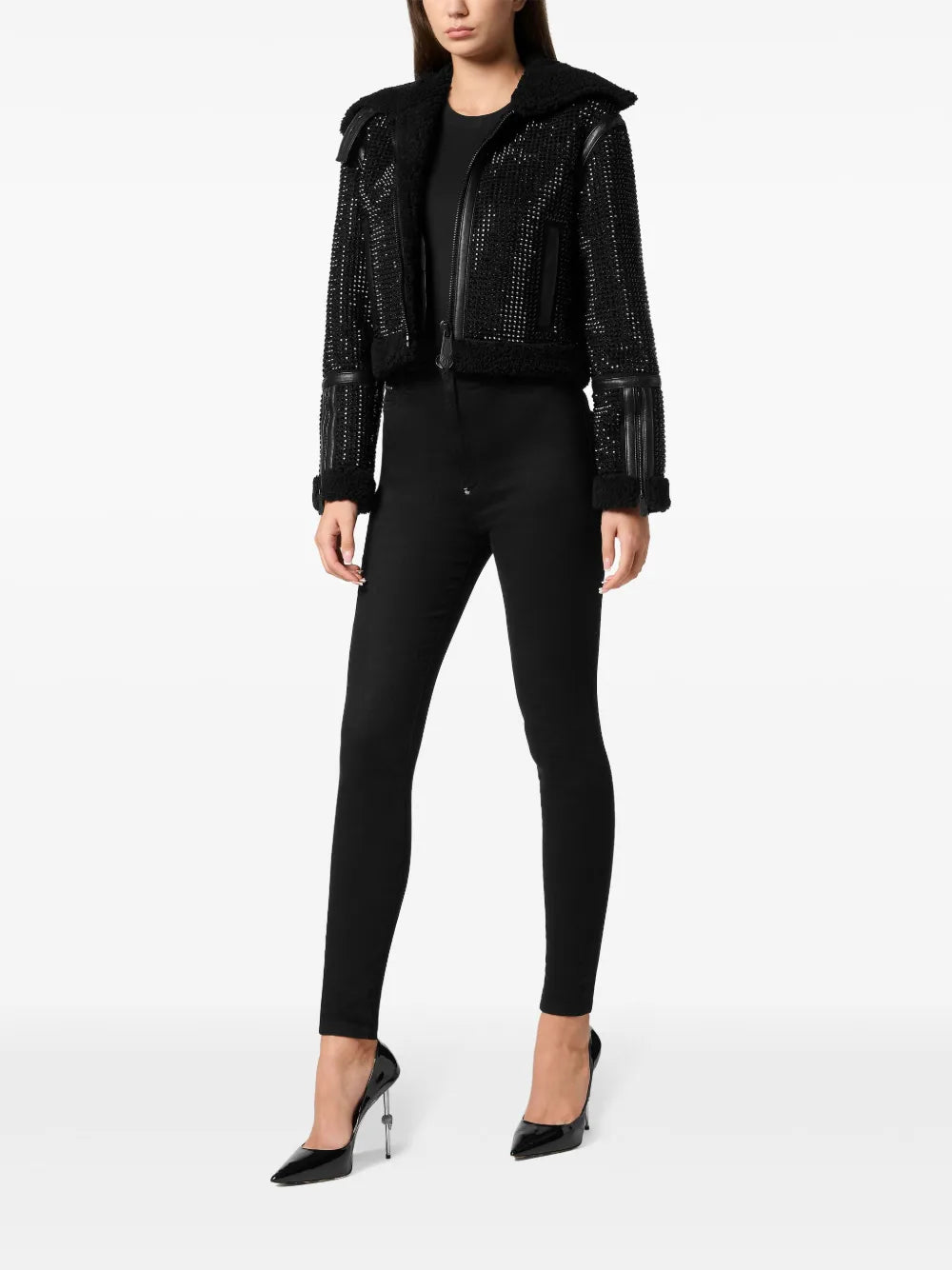 Crystal Shearling Jacket