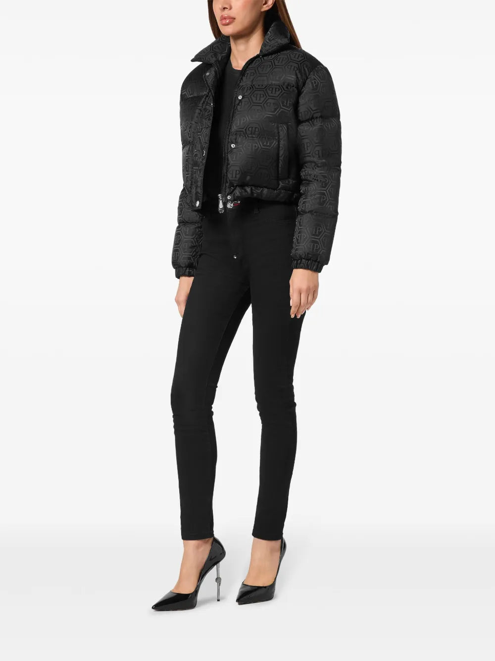 Monogram Cropped Puffer Jacket