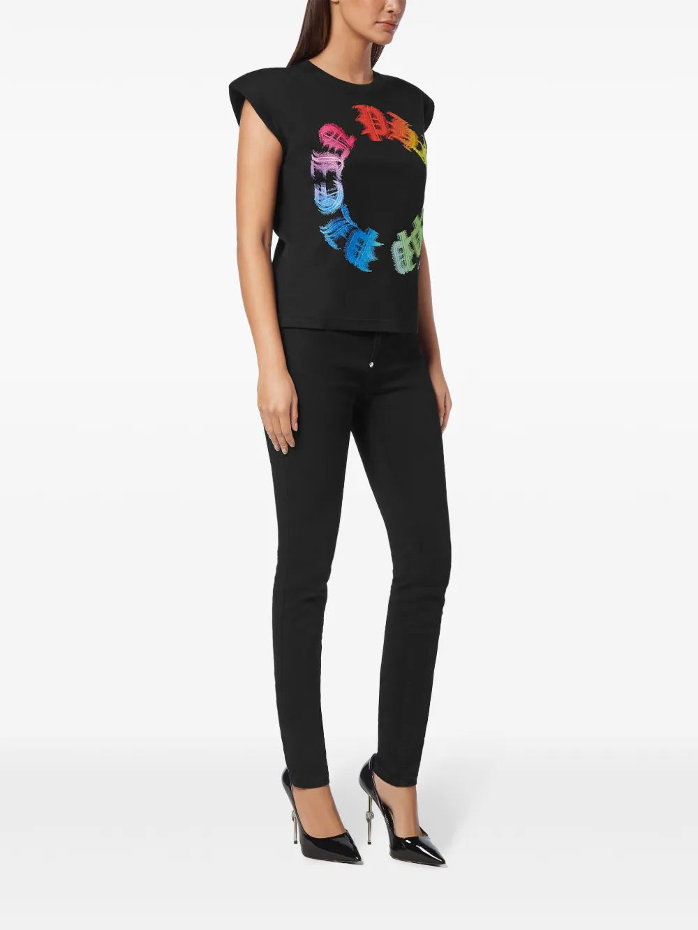 Rainbow Gothic-Print Tank Top