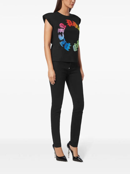 Rainbow Gothic-Print Tank Top