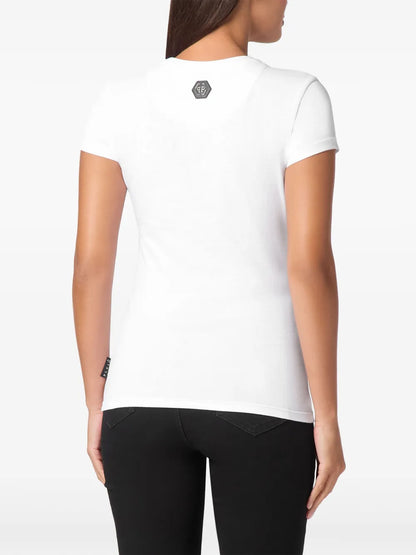 Crystal-Logo Cotton T-Shirt