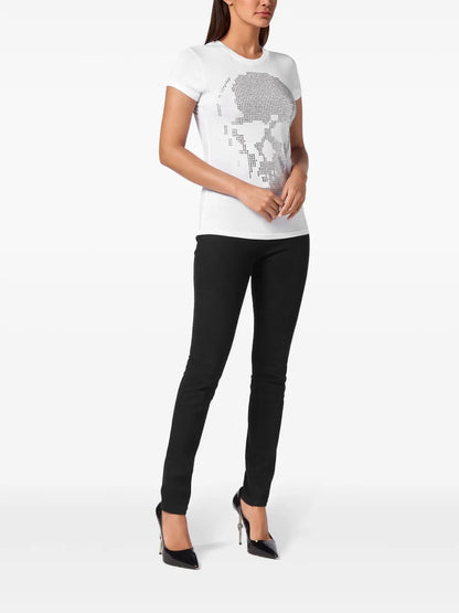Stud-Embellished Cotton T-Shirt