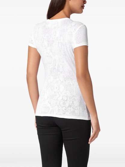 Snakeskin-Print T-Shirt