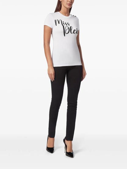 Slogan-Print Cotton T-Shirt