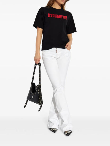 Horror Logo-Print Cotton T-Shirt