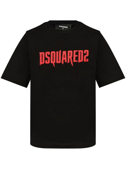 Horror Logo-Print Cotton T-Shirt