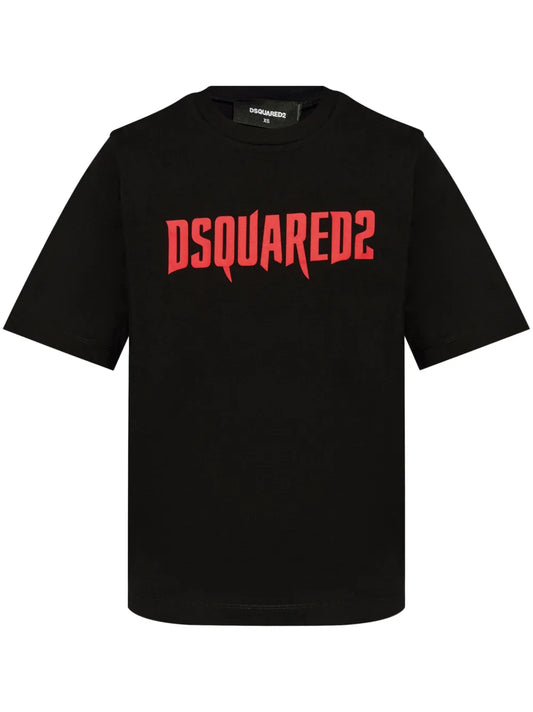 Horror Logo-Print Cotton T-Shirt