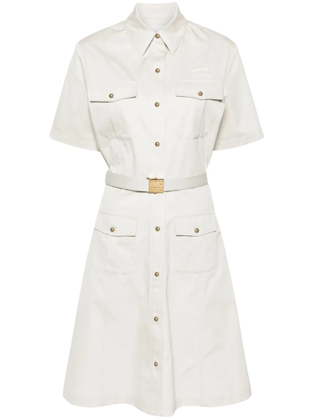 Logo-Patch Shirt Dress