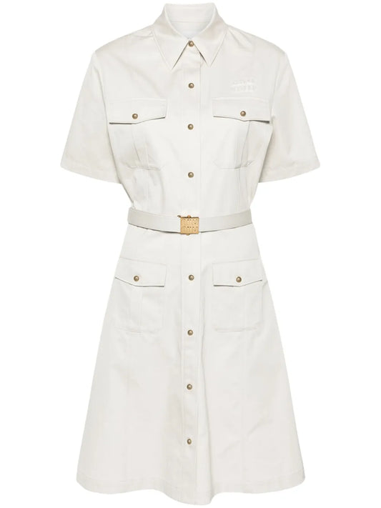 Logo-Patch Shirt Dress