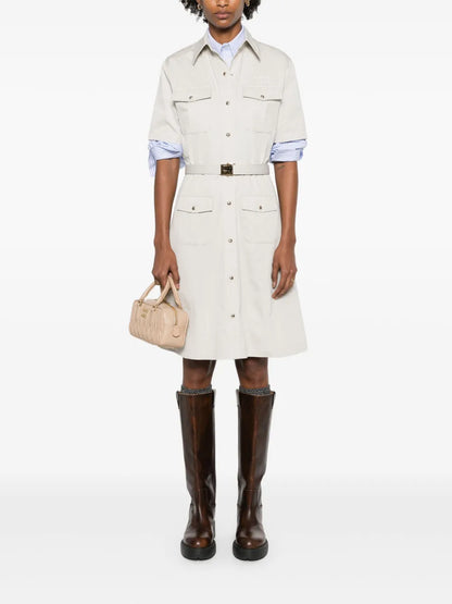 Logo-Patch Shirt Dress