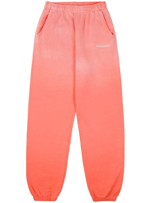 Faded Straight-Leg Track Pants