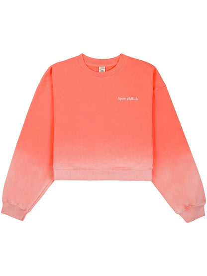 Dip Dye Logo-Embroidered Sweatshirt