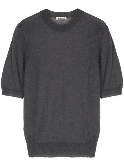 Short-Sleeve Mohair Blend Jumper