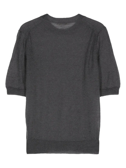 Short-Sleeve Mohair Blend Jumper