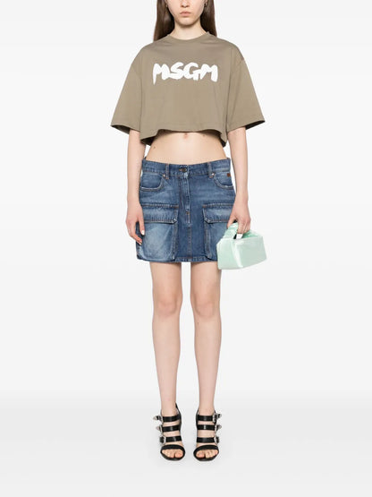 Printed Cropped T-Shirt