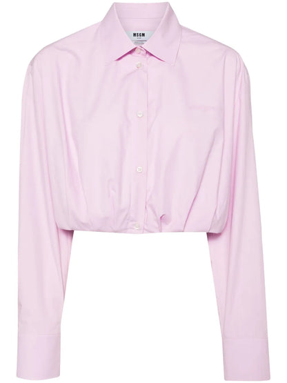 Embroidered Cropped Shirt
