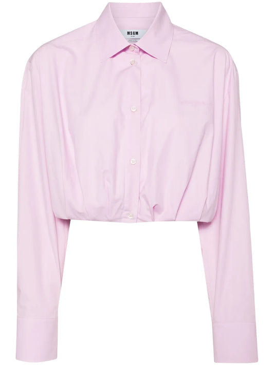 Embroidered Cropped Shirt