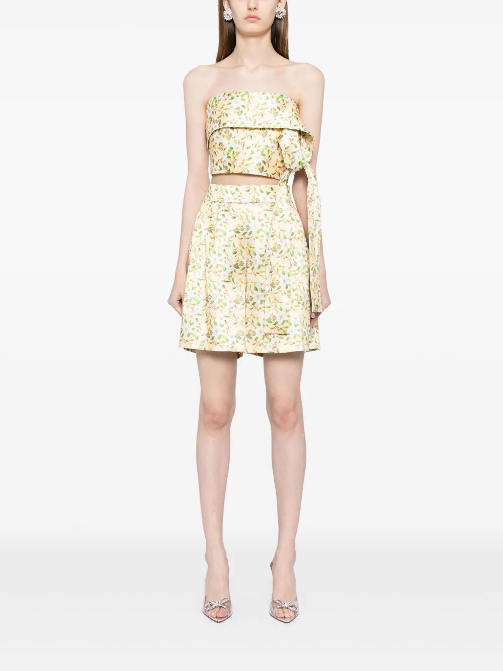 Mikado Tailored Top And Shorts Set