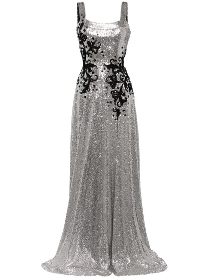 Sequin-Embellished Gown