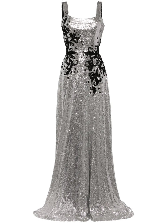Sequin-Embellished Gown