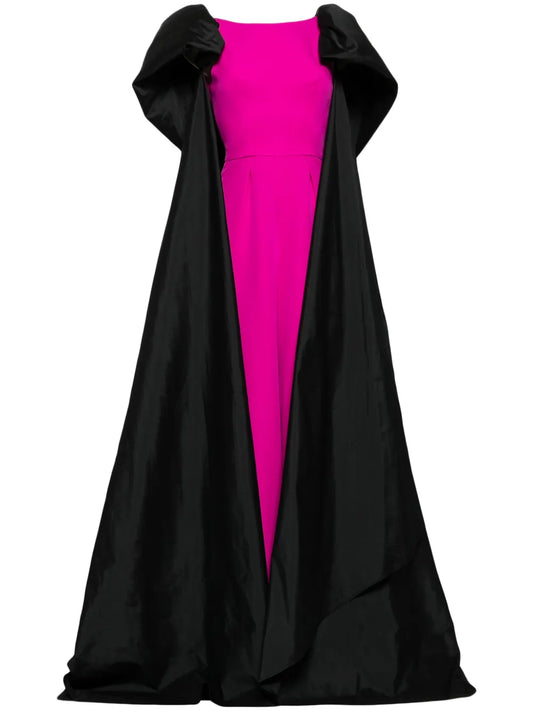 Cape-Detail Wide-Leg Jumpsuit