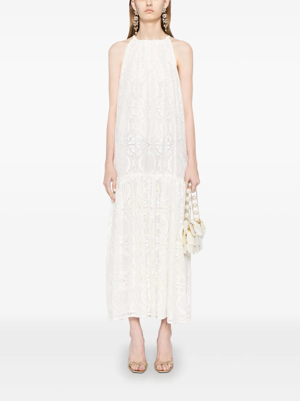 Halterneck Crochet Maxi Dress